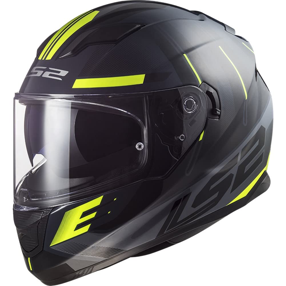 LS2 FF320 Stream Evo Shadow Integralhelm (schwarz/neongelb), M (57) M (57) Schwarzmatt/Neongelb, M (
