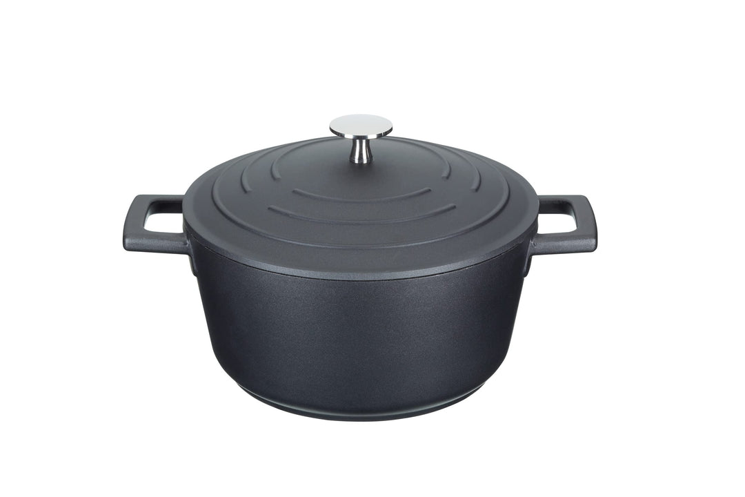 MasterClass Aluguss-Auflaufform, 20 cm/2,5 Liter, Geschenkverpackung, Schwarz 20 cm Deep Schwarz, 20