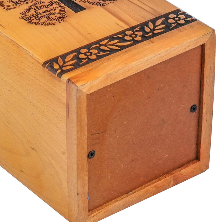 Urnen für menschliche Asche aus Buchenholz, gross – Holzurne für Kolumbarium – Beerdigungsurnenbox (