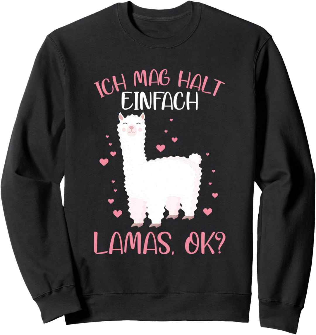 Ich Mag Halt Einfach Lamas Alpaka Bauernhof Spruch Sweatshirt