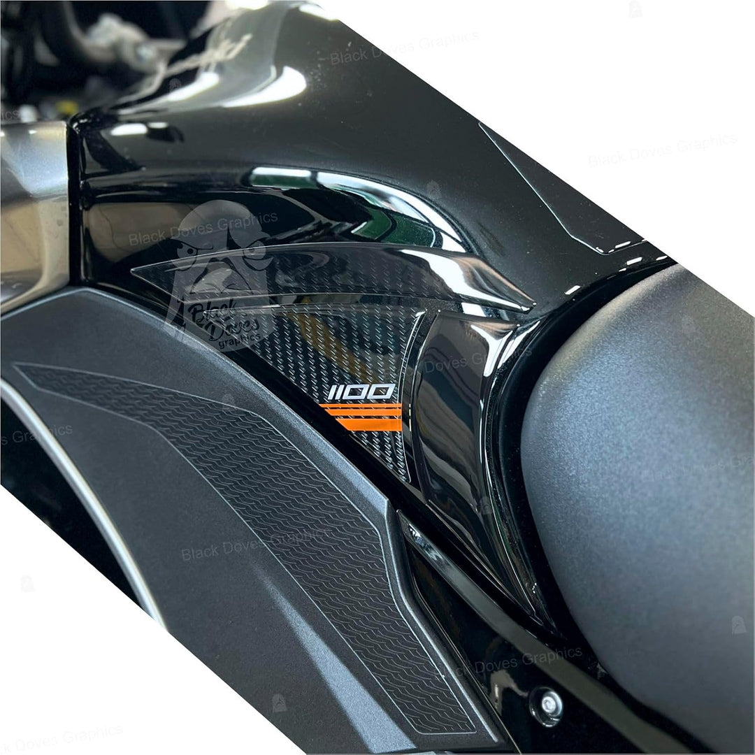 Black Doves Graphics 3D-Aufkleber aus Harz kompatibel mit Kawasaki Versys 1100 SE 2026 (BU1) | Made