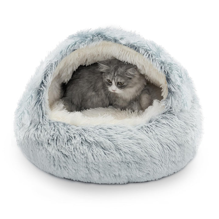 CATISM Katzenbett Waschbar Katzenschlafplatz für Katzen Plüsch Haustier Katzenkopfkissen Katzenkisse