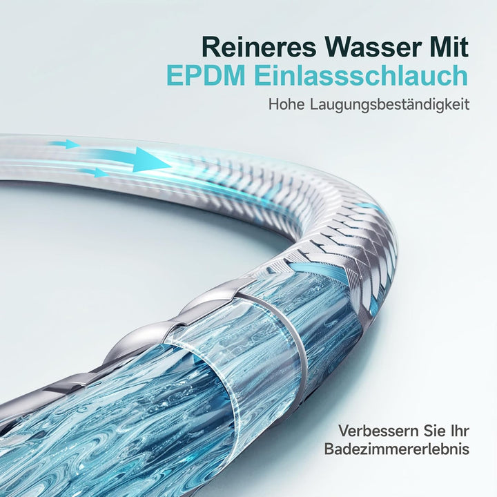 Wasserhahn Bad Messinggehäuse Waschtischarmatur mit Keramikkartusche Einhebelmischer für Badezimmer