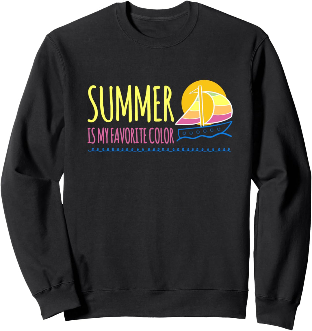 Summer Vacation Sea Boat Sunset Beach Gift Sweatshirt