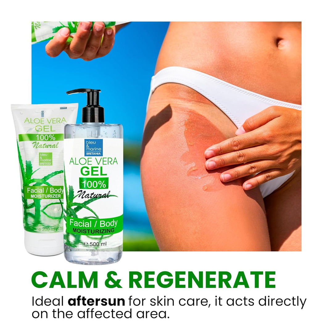 Aloe-Vera-Gel 1000 ml aus Bio-Pflanzen der Kanarischen Inseln, Skincare Babys und Haustiere, Frische