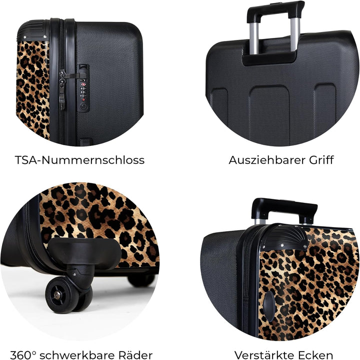 NoBoringSuitcases.com® Koffer XL Gross 77x51.5x28 cm Hartschale Reisekoffer 4 Rollen Leicht Koffer T