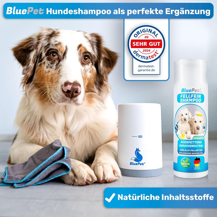 BluePet PfotenBlitz Pfotenreiniger für Hunde | Entfernt Dreck & Schmutz von Hundepfoten | Inkl. Mikr