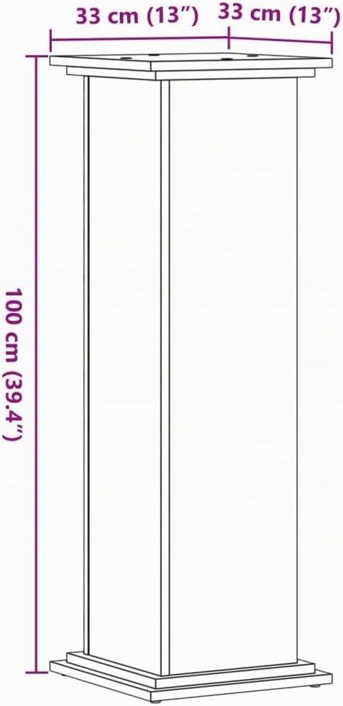 vidaXL Pflanzenständer, Blumenständer Hohle Konstruktion, Dekosäule Podest für Pflanzen Dekoartikel,