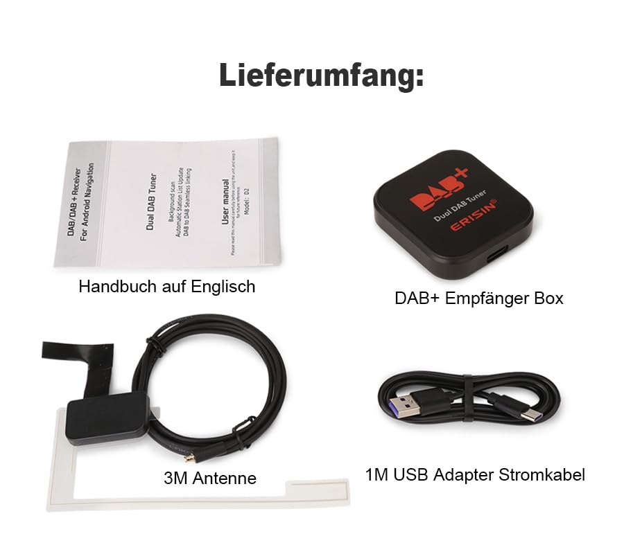 erisin ES394 DAB+ Digital Radio Box Audio Broadcasting Empfängerbox mit MCX Aerial Verstärker Antenn