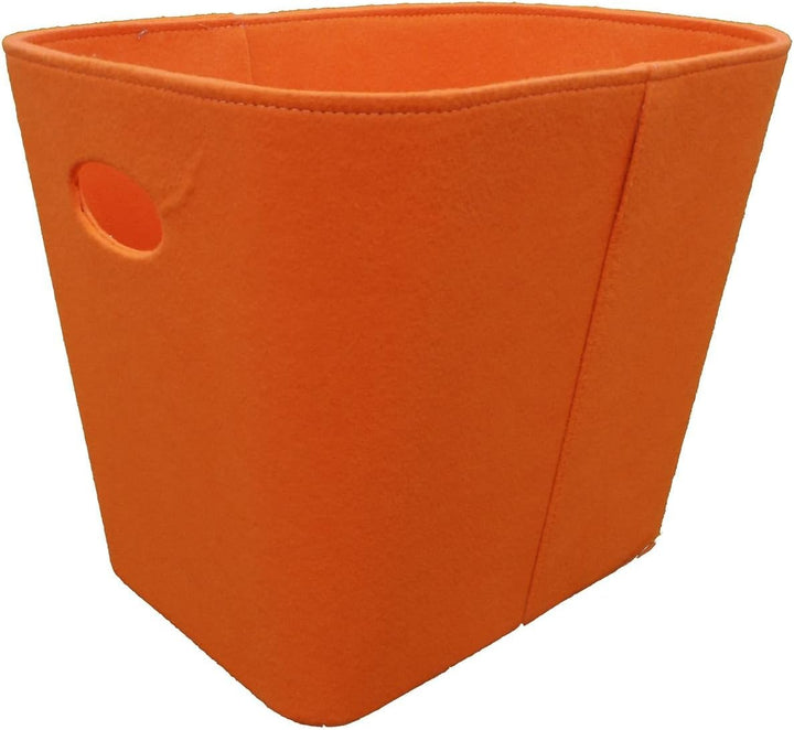 Holzkorb aus Filz orange Filzkorb von elda BUTIKEN Kaminholz Brennholz Filz Korb
