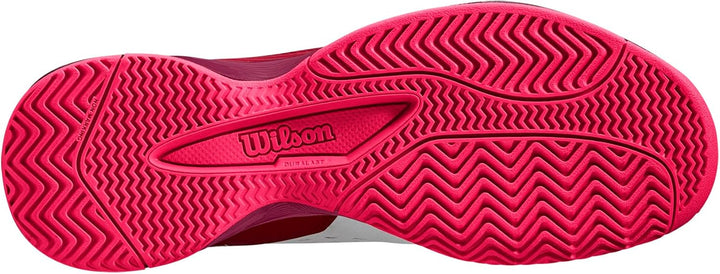 Wilson Unisex Kinder Rush Pro Jr L Sneaker 35 2/3 EU White Beet Red Diva Pink, 35 2/3 EU White Beet