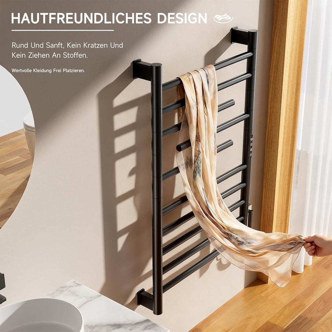 Elektrischer Badheizkörper Handtuchhalter 520 x 850 mm,Elektrischer badheizkörper schwarz,Handtuchhe