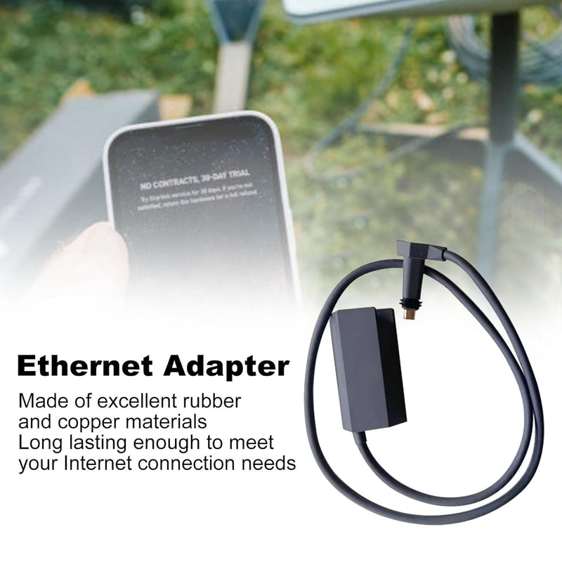 Fabater Rechteckiger Starlink-Ethernet-Adapter für Dish V2, RJ45-Ethernet-Netzwerkadapter mit Ethern