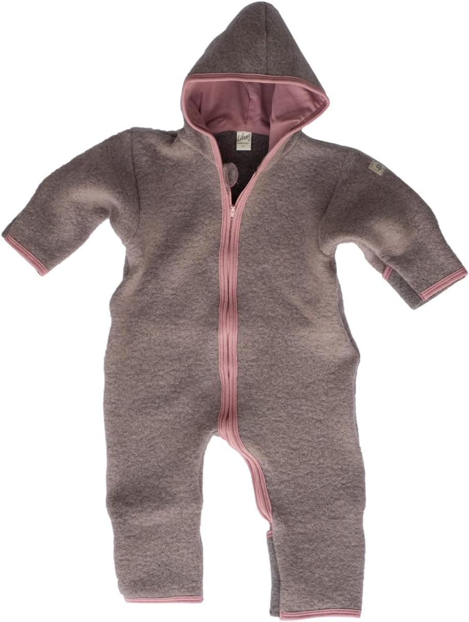 Lilano, Wollfilz Winter Anzug mit gefütterter Kapuze, 80% Wolle (kbT), 20% Baumwolle (KBA) 56 Mauve,