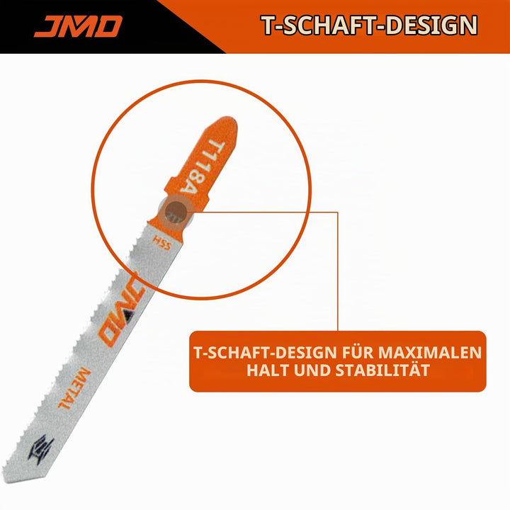 JMD 30 x T118A Stichsägeblatt Metall 75mm 21TPI Sägeblätter Stichsäge für Metall Zubehör Stichsäge,