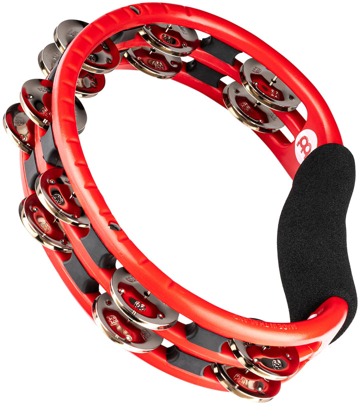 Meinl Percussion TMT1R Tambourine (ABS-Plastik) mit Stahlschellen (2-reihig) - Handmodell, rot