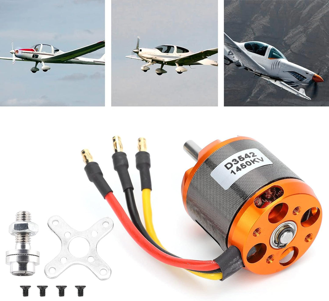 Keenso RC-Flugzeugmotor, 1450KV / 1250KV / 1000KV Bürstenloser RC-Motor D3542 Bürstenloser Motor Sta