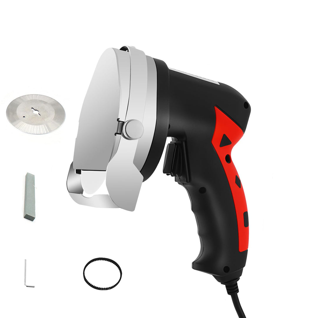 Kebab Slicer,80W Tragbare Edelstahl Kebab Messer 3000 U/min,mit Schleifstein