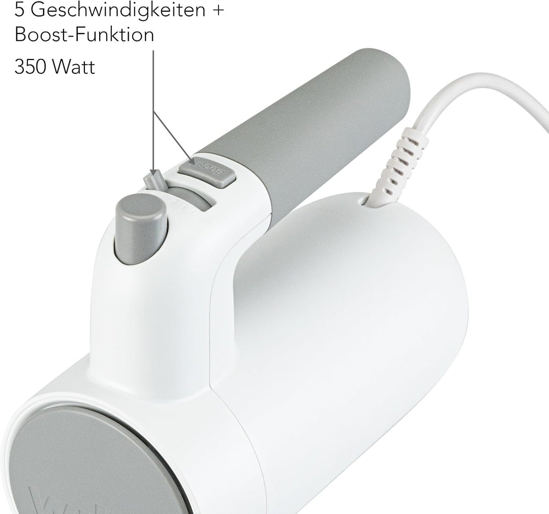 Wilfa Handmixer Easy Mix 350 I 350 Watt I 5 Geschwindigkeiten I Boost-Funktion und Auswurf-Funktion