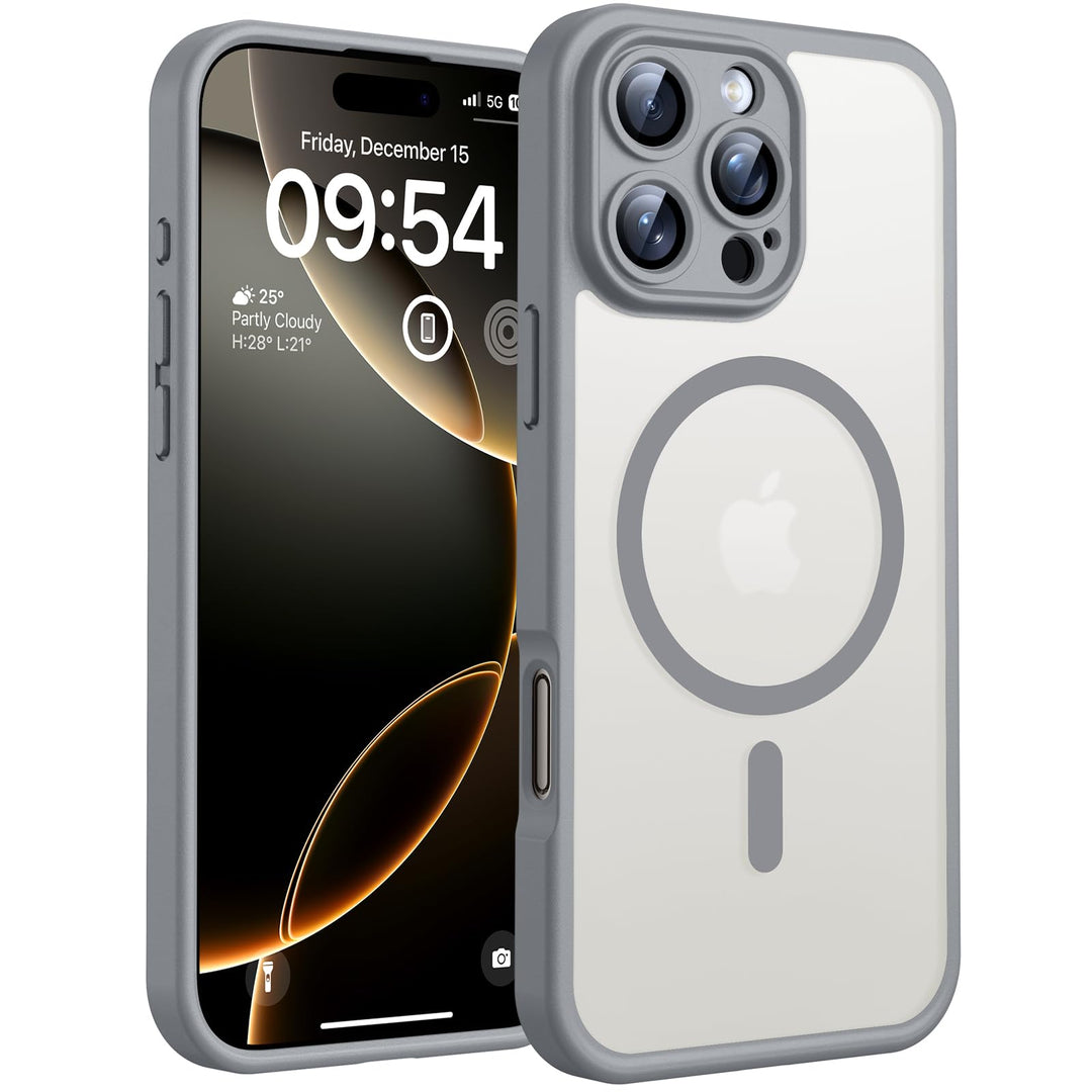 TOCOL 3 in 1 für iPhone 16 Pro Hülle für Magsafe, mit 2 Schutzglas, Vollständiger Kameraschutz Stoss