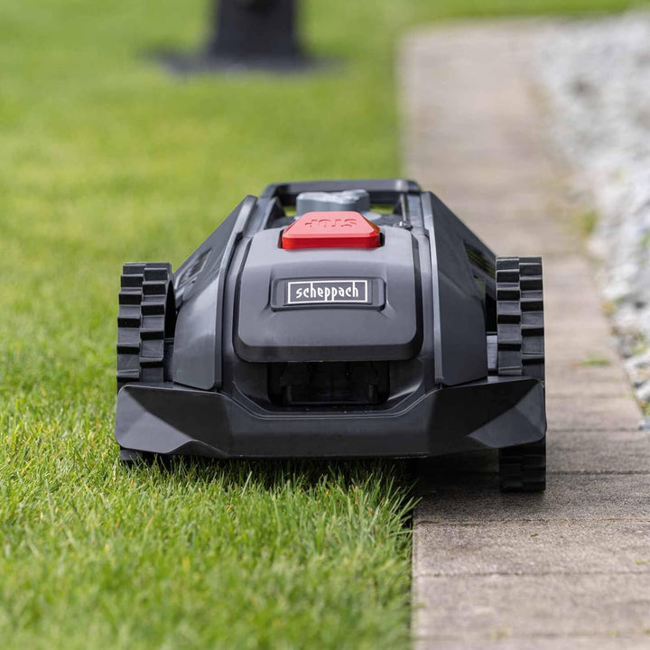 Scheppach Black Edition Rasenmähroboter RRMA500APP brushless | Rasenfläche 500 m² | Schnittbreite 16