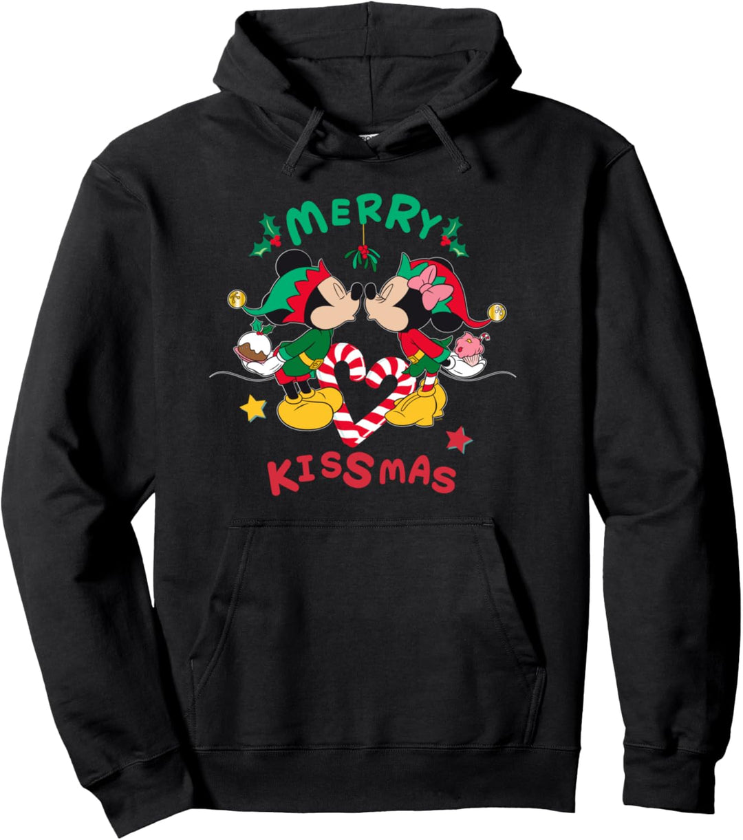 Disney Mickey and Minnie Mouse Christmas Love Merry Kissmas Pullover Hoodie