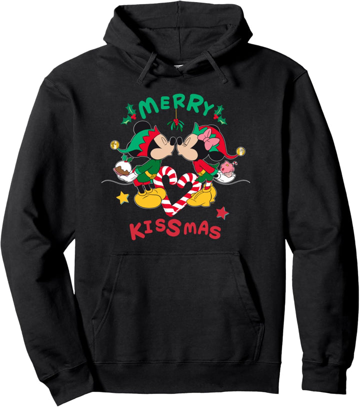 Disney Mickey and Minnie Mouse Christmas Love Merry Kissmas Pullover Hoodie