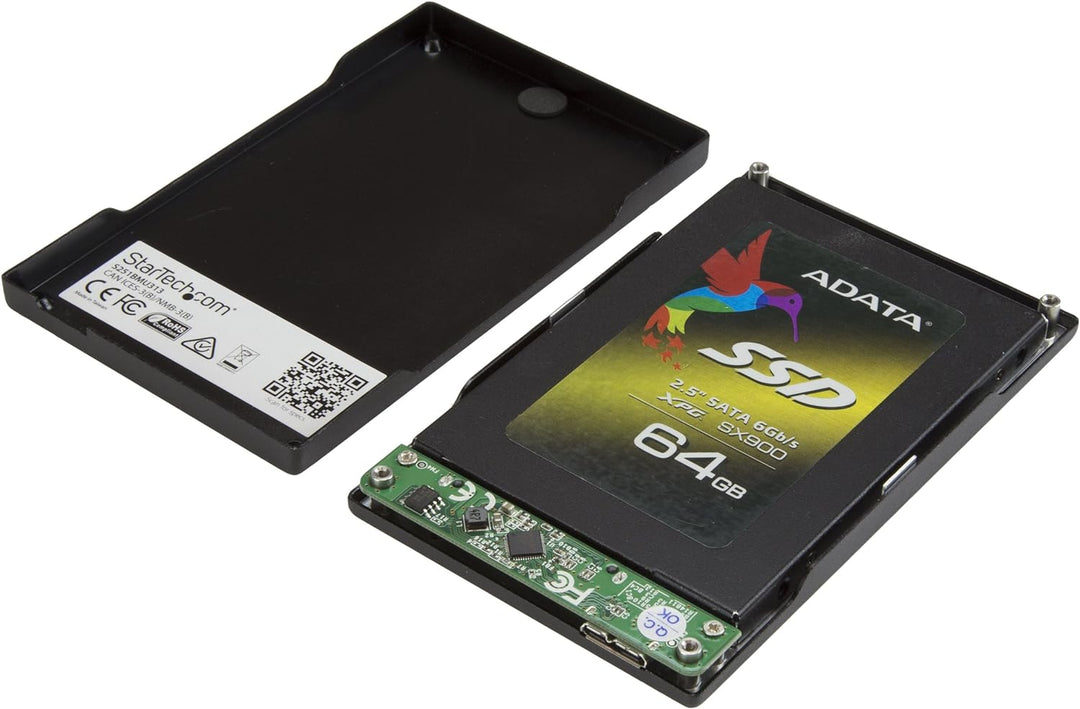 StarTech.com USB 3.1 (10 Gbps) Festplattengehäuse für 2,5" SATA Laufwerke - Gehäuse für SSD/HDD - Al