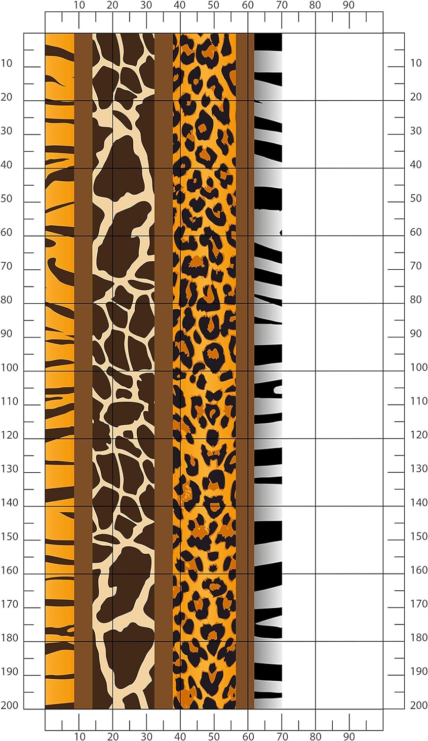 wandmotiv24 Türtapete Afrika Tiermuster 70 x 200cm (B x H) - Dekorfolie selbstklebend Sticker für Tü