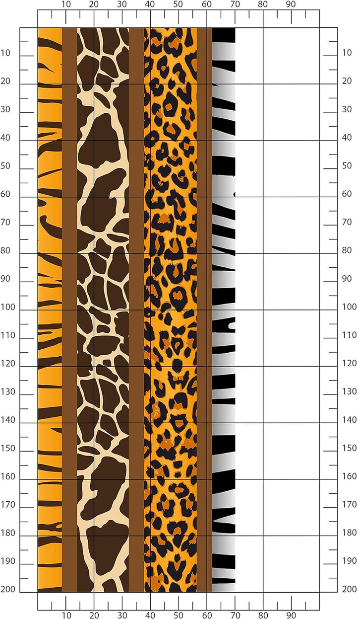 wandmotiv24 Türtapete Afrika Tiermuster 70 x 200cm (B x H) - Dekorfolie selbstklebend Sticker für Tü