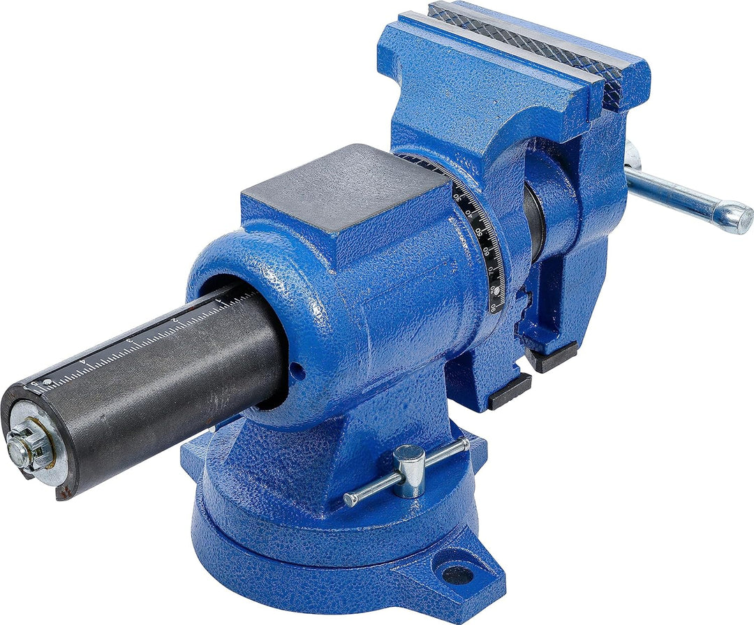 BGS 70965 | Parallel-Schraubstock | 100 mm Spannbacken | 360° drehbar | Werkbankschraubstock 100 mm