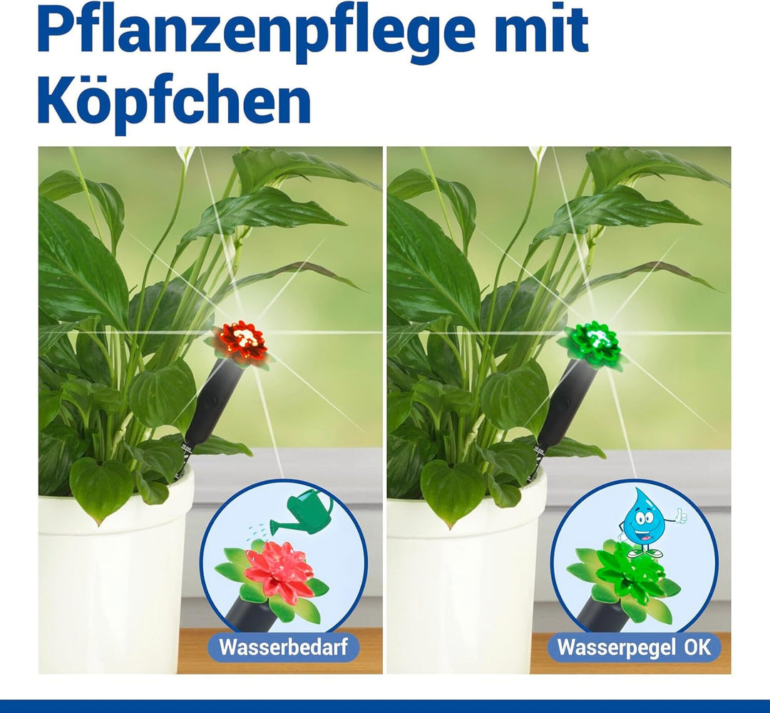 Maximex LED Feuchtigkeitsmessgerät für Pflanzen, Feuchtigkeitsmesser und Giessanzeiger für Zimmerpfl