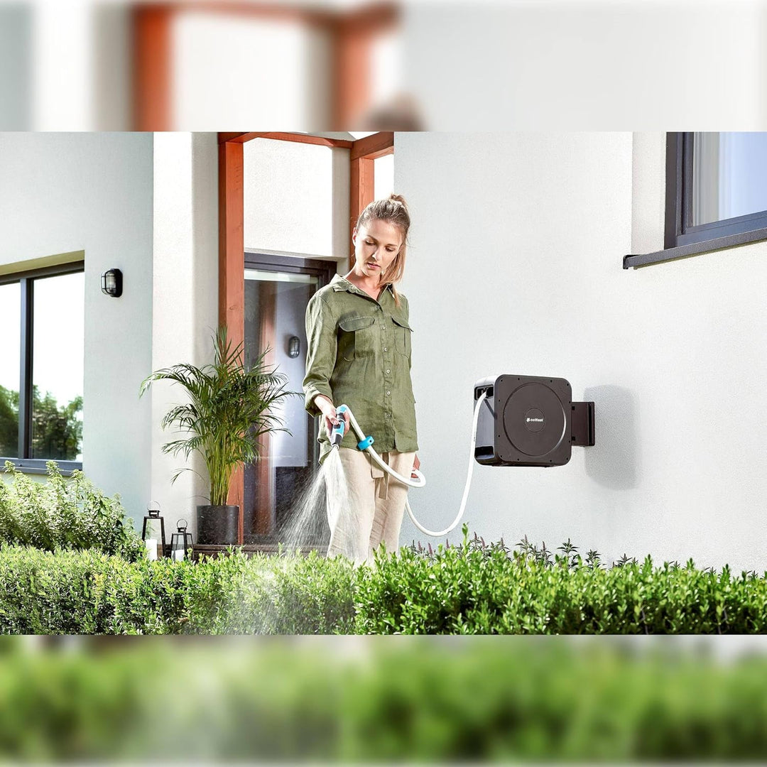 CELLFAST Schautrommel Set Automatisch Schlauchaufroller Mit Wandhalterung Wandschlauchhalter Anschlu