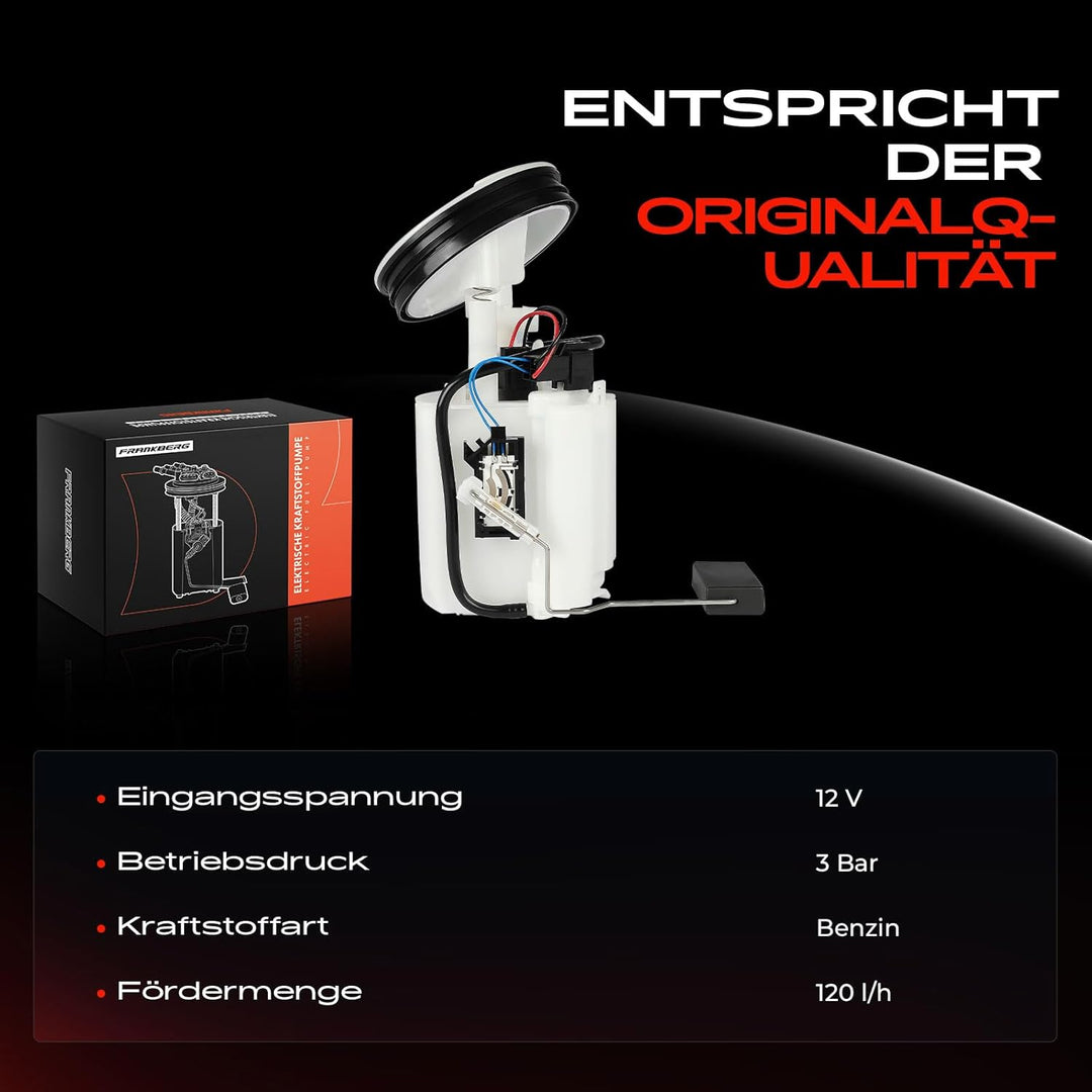 Frankberg Kraftstoffpumpe Benzinpumpe Kraftstoff-Fördereinheit Modul Satz ohne Drucksensor 4-Polig K