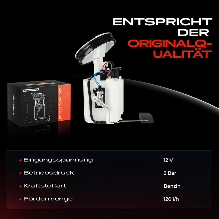 Frankberg Kraftstoffpumpe Benzinpumpe Kraftstoff-Fördereinheit Modul Satz ohne Drucksensor 4-Polig K