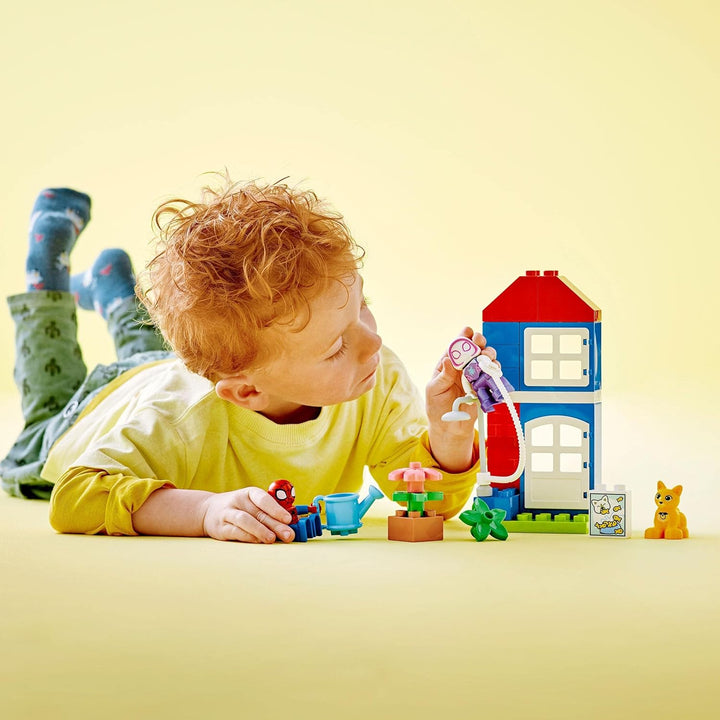 LEGO DUPLO Spider-Mans Haus, Spidey Set Spielzeug zum Bauen mit Figur und Steinen für Kleinkinder ab