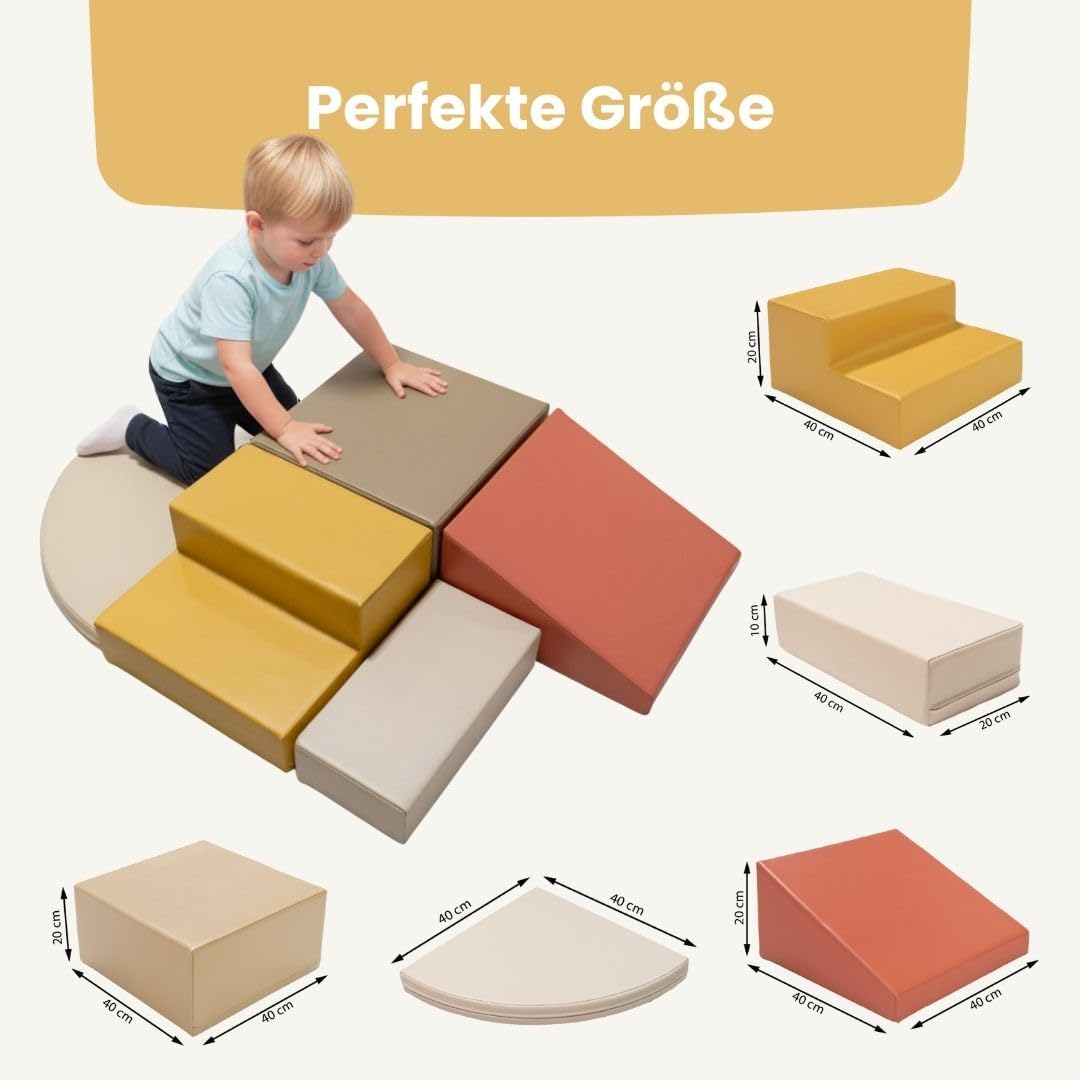 IGLU SOFT PLAY Corner Climber 5 pcs Softbausteine Riesenbausteine Schaumstoffbausteine Grossbaustein