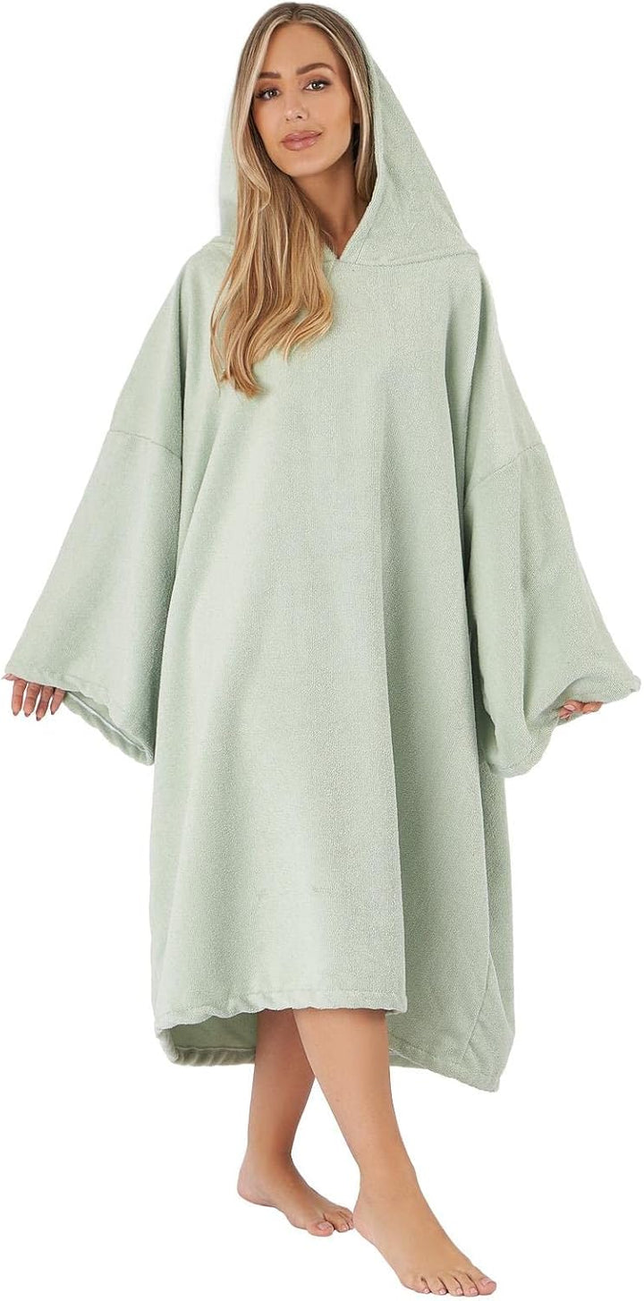 Brentfords Handtuch Poncho für Erwachsene, mit Kapuze, gross, zum Schwimmen, Surfen, Strand, saugfäh