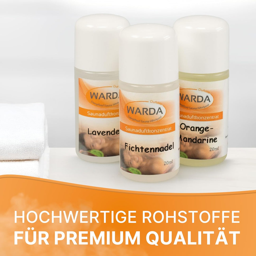 Miniatur-Set mit 24x 20 ml Flaschen von Warda Saunaduftkonzentrat Adventskalenderfüllung (24, WINTER