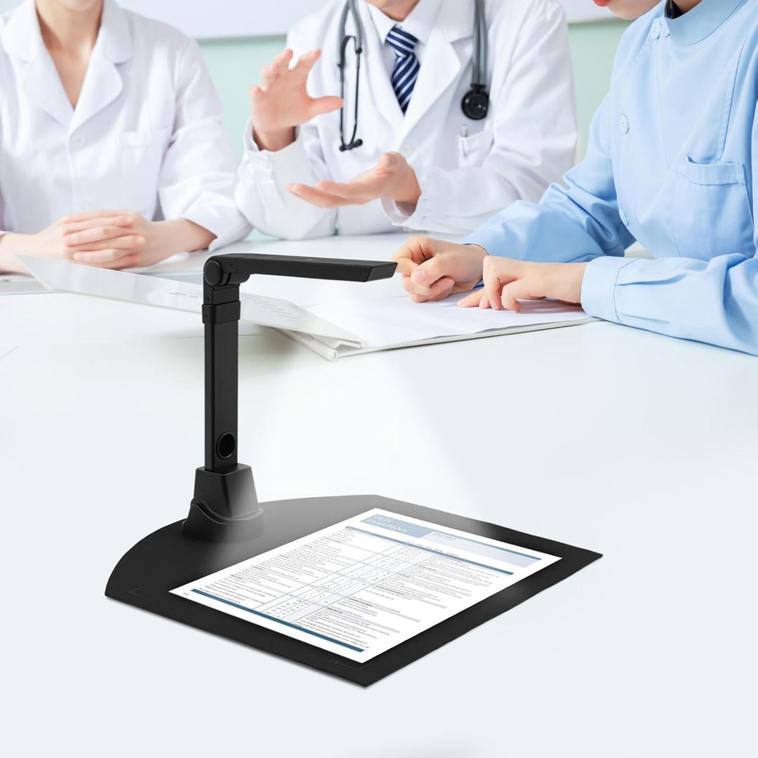 Dokumentenscanner, Faltbare Buchscanner, A3 Scanner, 3-Level-LED HD Tischscanner, Dokumentenkamera V