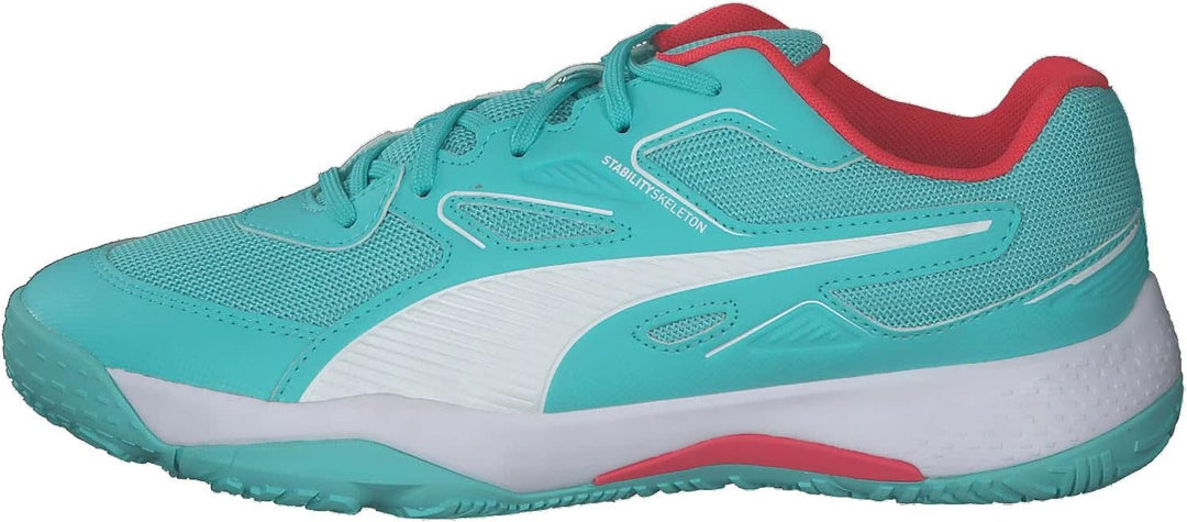 PUMA Unisex Kinder Solarflash Jr Leichtathletik-Schuh 38.5 EU Elektro Aqua Sunblaze Puma White, 38.5