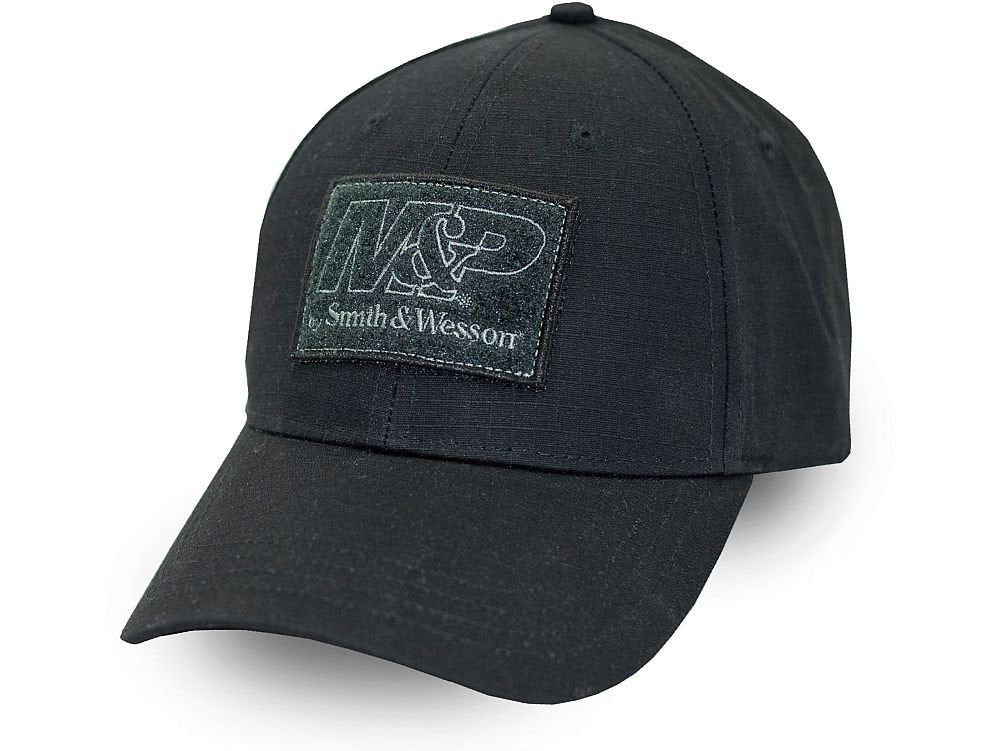 M&P by Smith and Wesson Herren-Baseballkappe, Schwarz und Weiss, mit Logo, offizielles Lizenzprodukt
