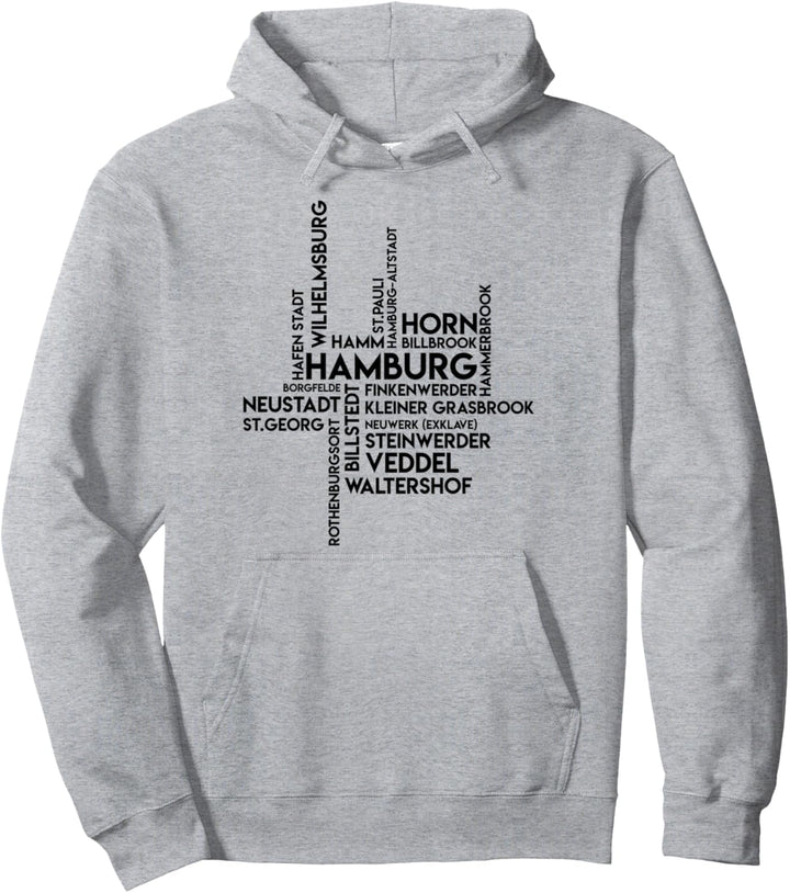 Hamburger Bezirke - Deutschland Souvenir Hamburg Stadtteile Pullover Hoodie