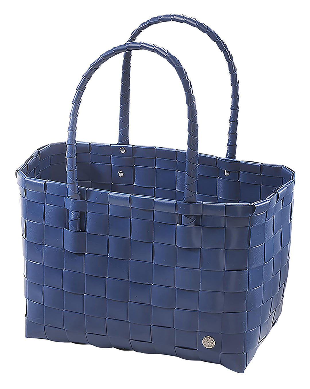 Kobolo Tasche Einkaufstasche Einkaufskorb geflochten Kunststoff Shopper - MARE XXL - blau