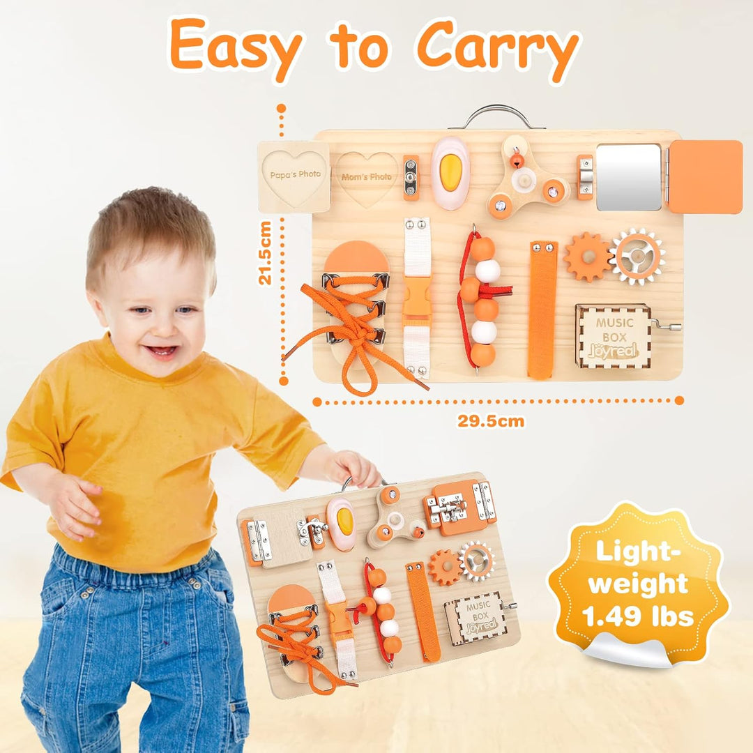 Joyreal Motorikbrett ab 1 2 3 Jahr - Activity Board Montessori Spielzeug Busy Board Montessori Brett