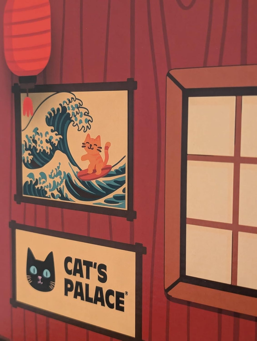 Cat’s Palace Katzenhaus Sushi Restaurant – Rückzugsort & Kratzmöbel mit 2 Kratzflächen für Katzen |