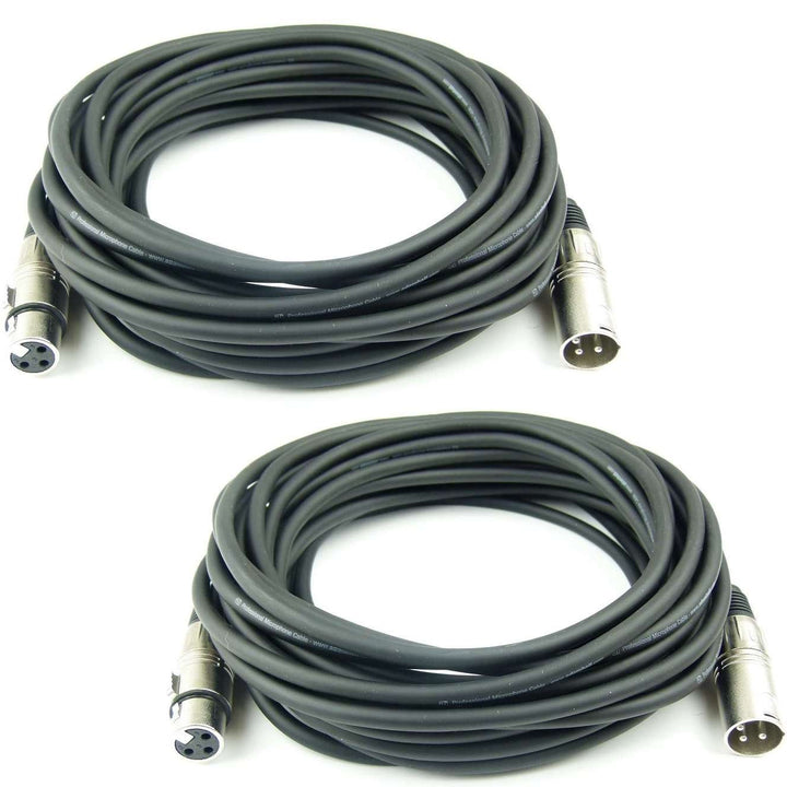 Adam Hall Cables 2 Stück K3MMF1000 Mikrofonkabel XLR female auf XLR male DMX Audio Kabel 3 pol polig
