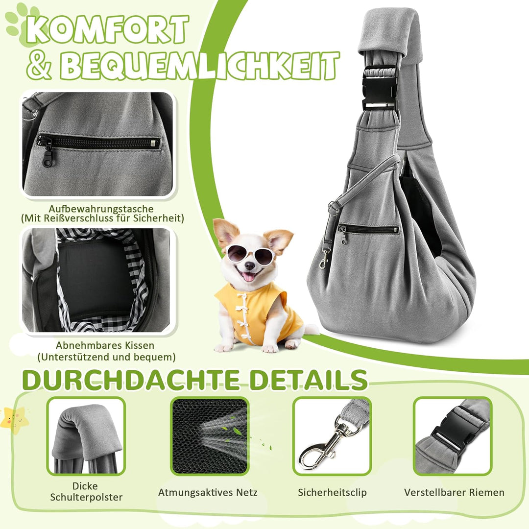 ALLSOPETS Hundetragetasche Atmungsaktive Bequeme Haustier Tragetasche für Kleine Hunde Katzen Sicher