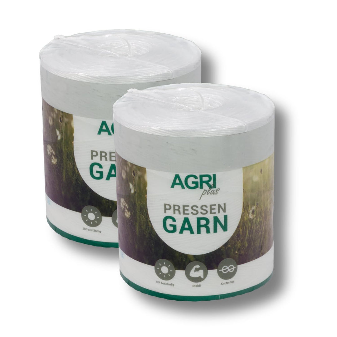 AGRIplus Pressengarn Weiss I 2 Stück à 5 kg I 400 m/kg I Reissfest bis 110 kg &amp; hohe Knotenkraft I U