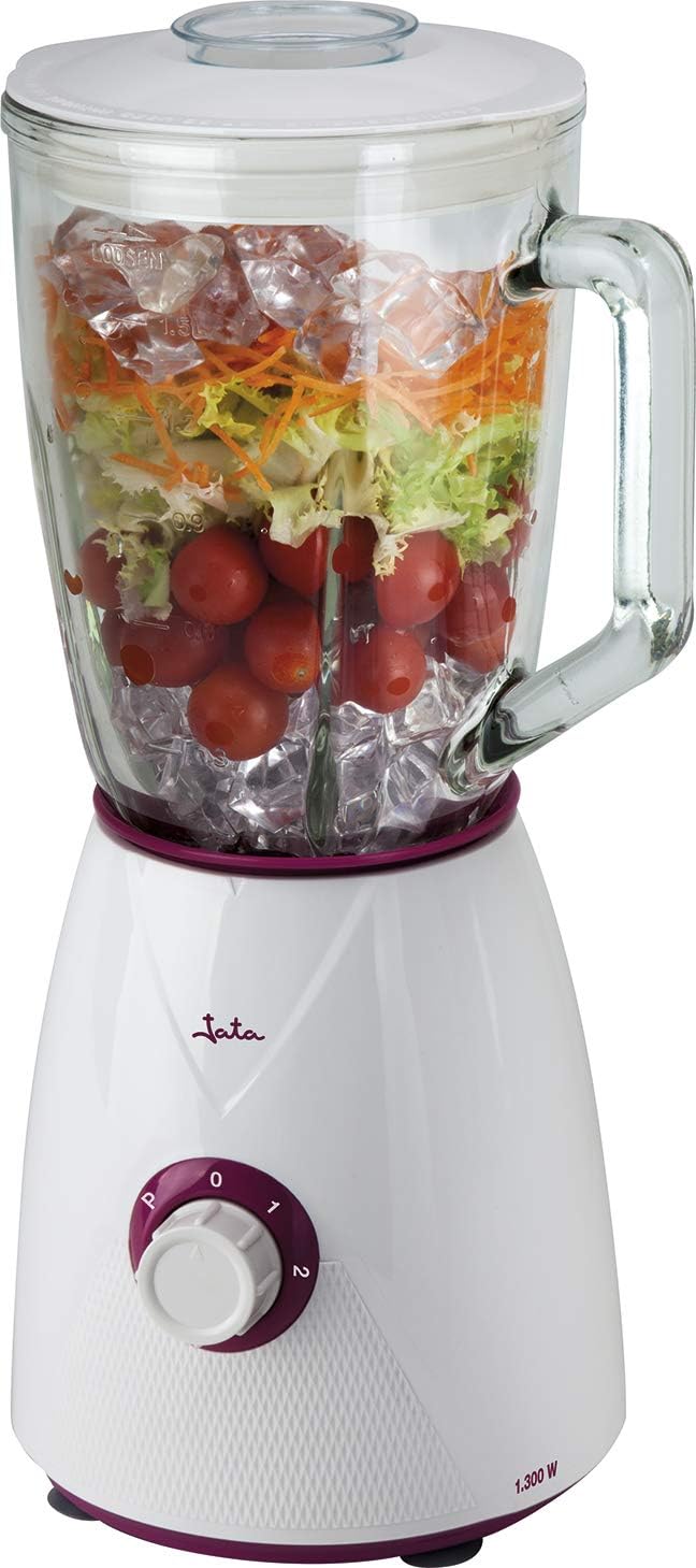 JATA BT265 Standmixer mit 2 Geschwindigkeitsstufen + Pulse, abnehmbarer Krug 1,5 l, 1300 W, Eiszerkl
